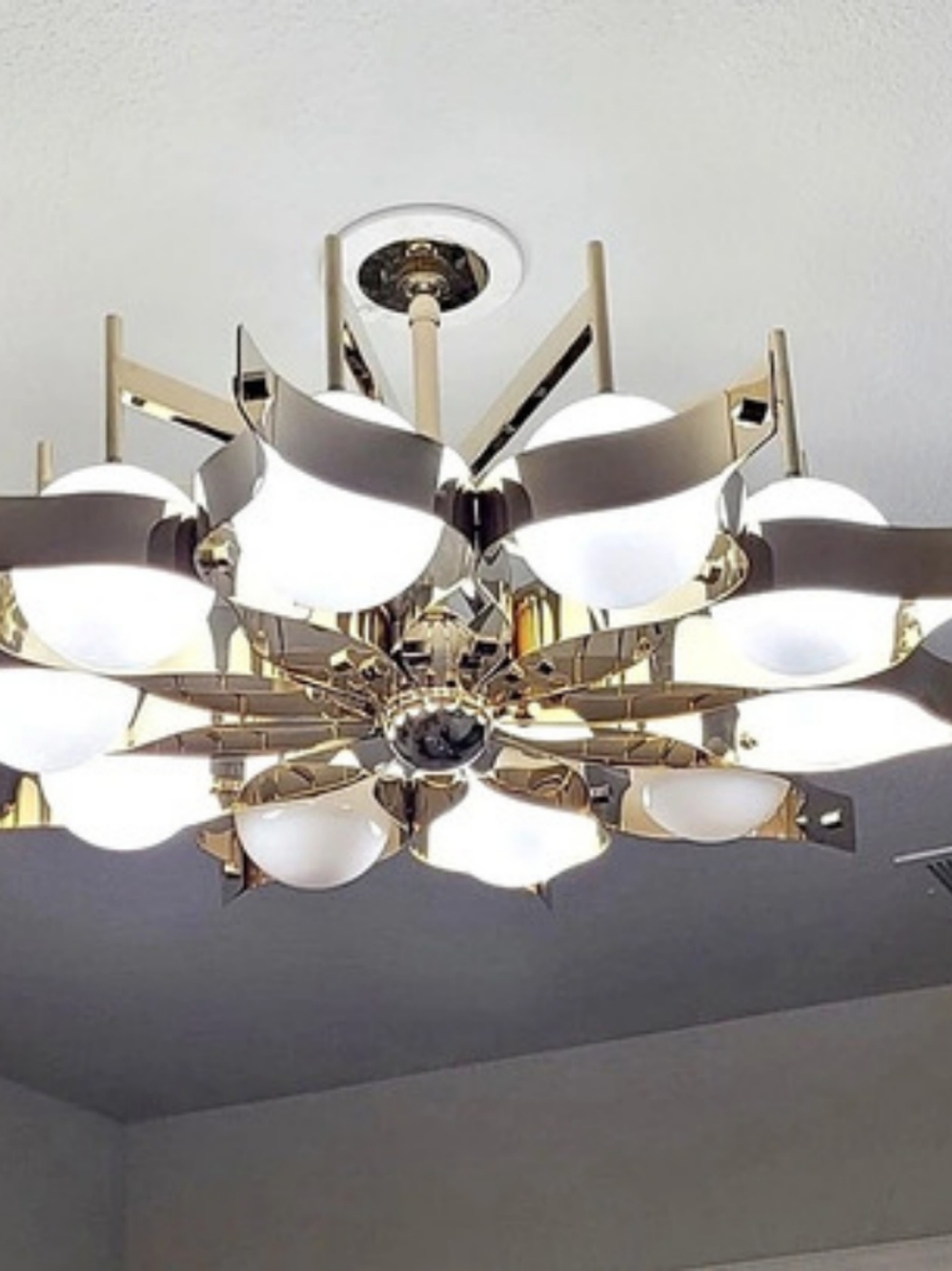 Gold & White Modern Ceiling Light